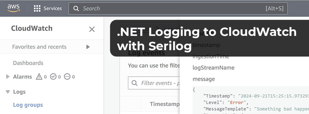 CloudWatch Logs for .NET with Serilog